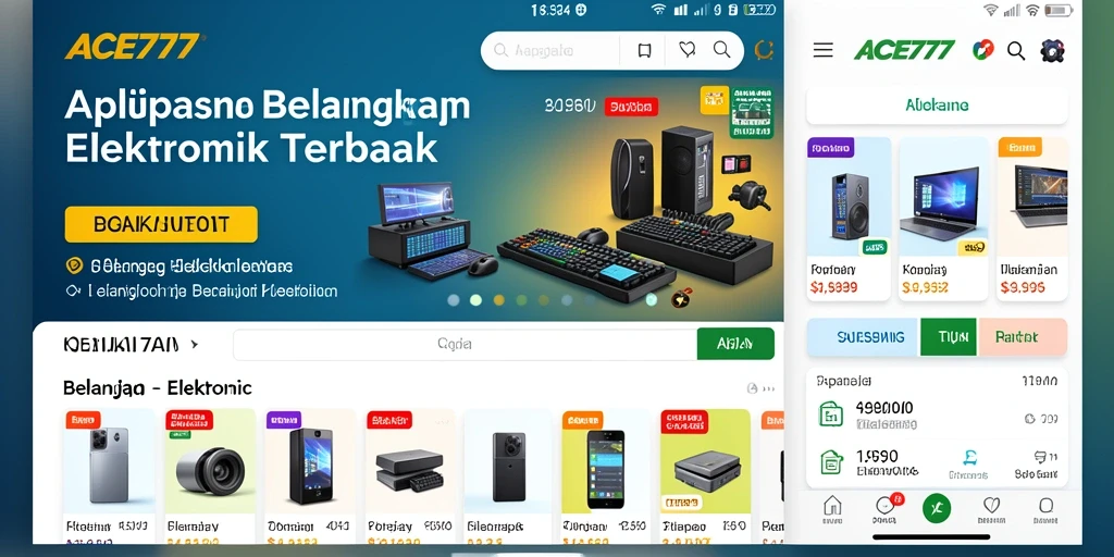 Antarmuka ACE777 yang modern dan fungsional untuk belanja elektronik.