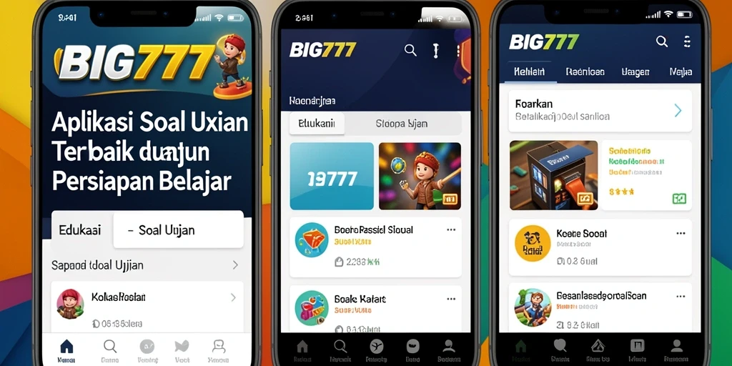 Tampilan antarmuka pengguna utama BIG777 yang interaktif.