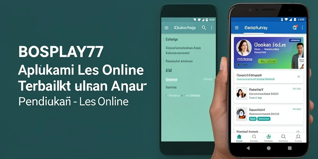 Antarmuka aplikasi BOSPLAY77 yang ramah pengguna untuk Les Online.