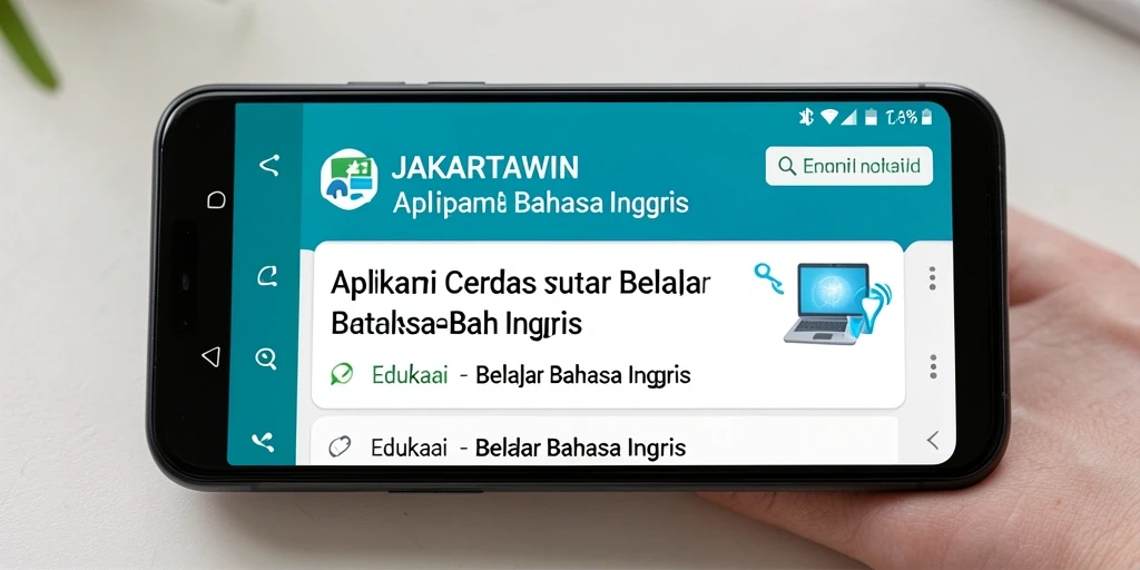 Antarmuka JAKARTAWIN untuk belajar Bahasa Inggris yang interaktif.