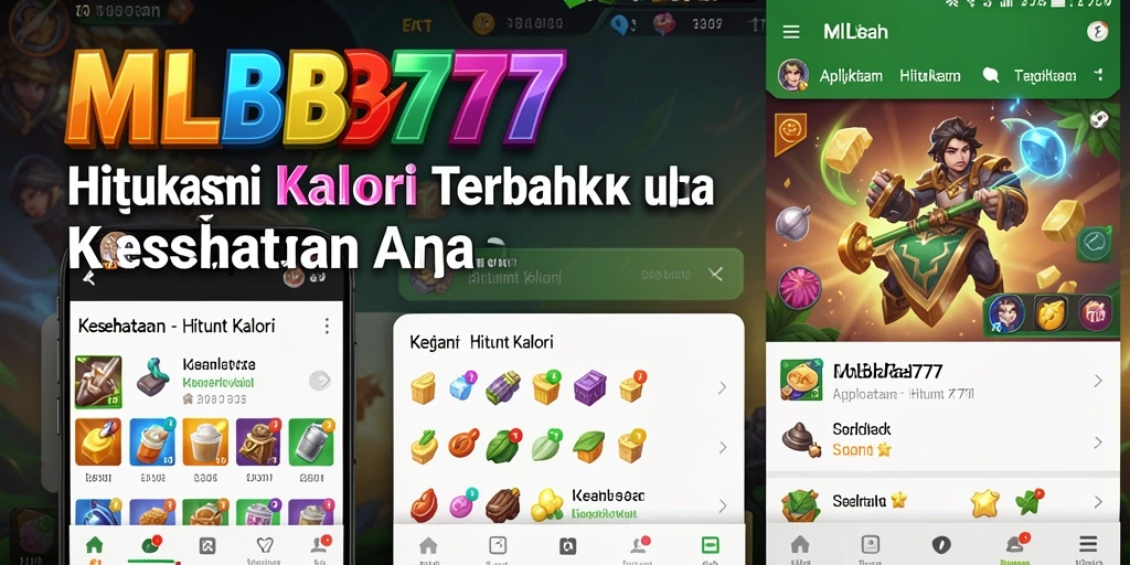 Tampilan antarmuka aplikasi MLBB777 untuk menghitung kalori dengan mudah.