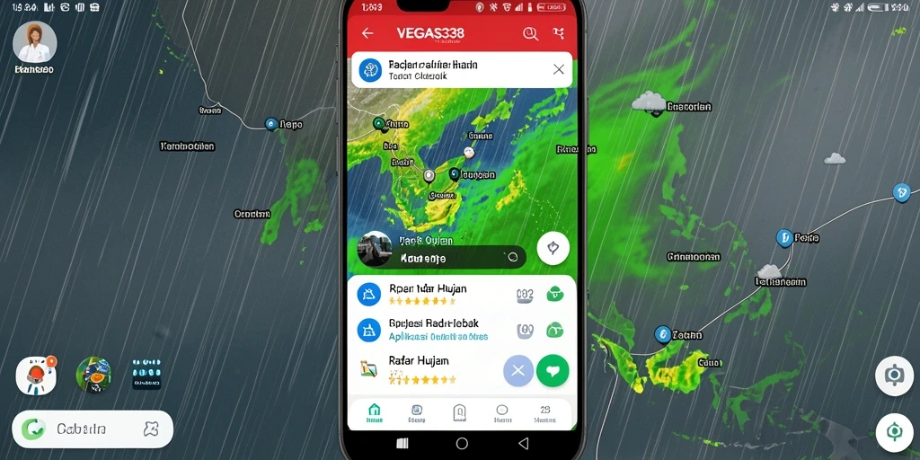 Tampilan antarmuka VEGAS338 yang menampilkan radar hujan yang informatif.
