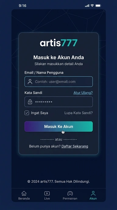 Masuk ke Akun artis777: Panduan Lengkap